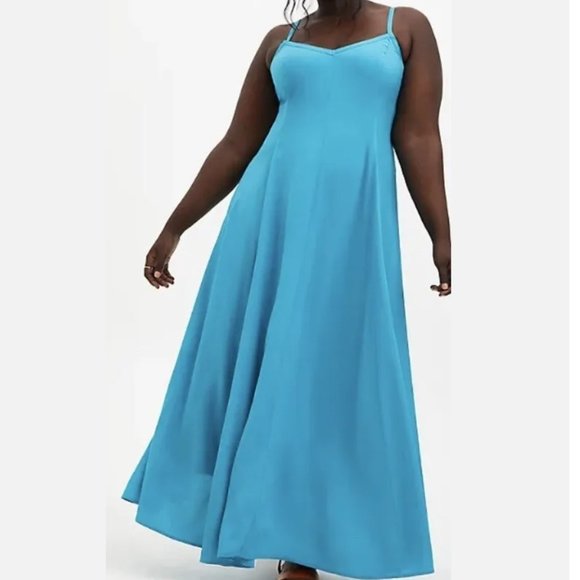torrid Dresses & Skirts - NWOT Torrid 3X Maxi Trapeze Dress Teal Blue